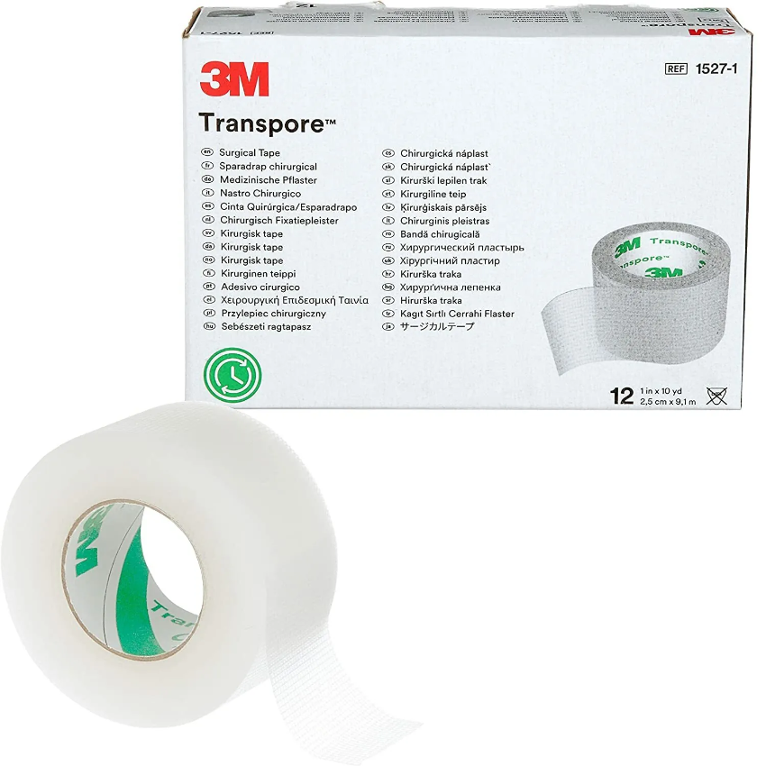 3M™ Transpore™ Surgical Tapes易撕透明膠帶1吋