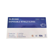 St.ECOGO – 100%丁腈橡膠手套中碼 Nitrile Gloves (1盒100隻)-藍色